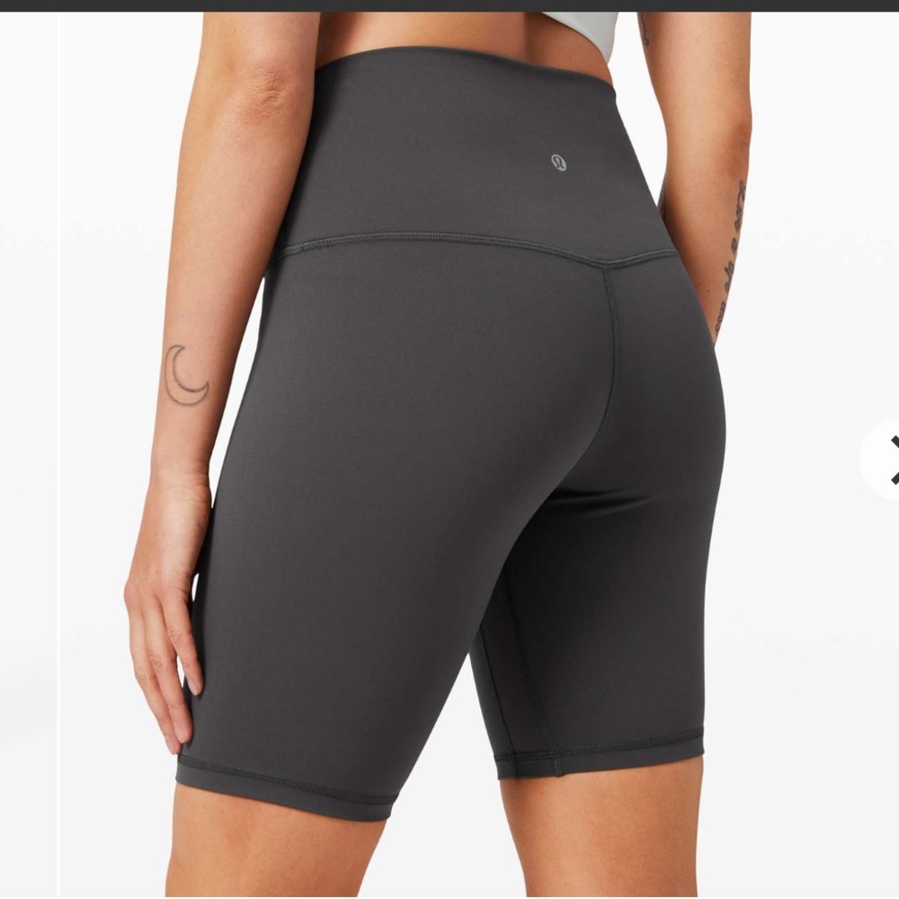 lululemon athletica Charcoal Gray High-Rise Bike Shorts